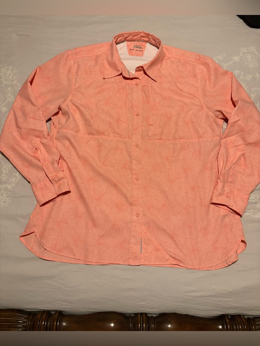 Worldwide Sportsman Light Coral Men's Button-Up Shirt XL